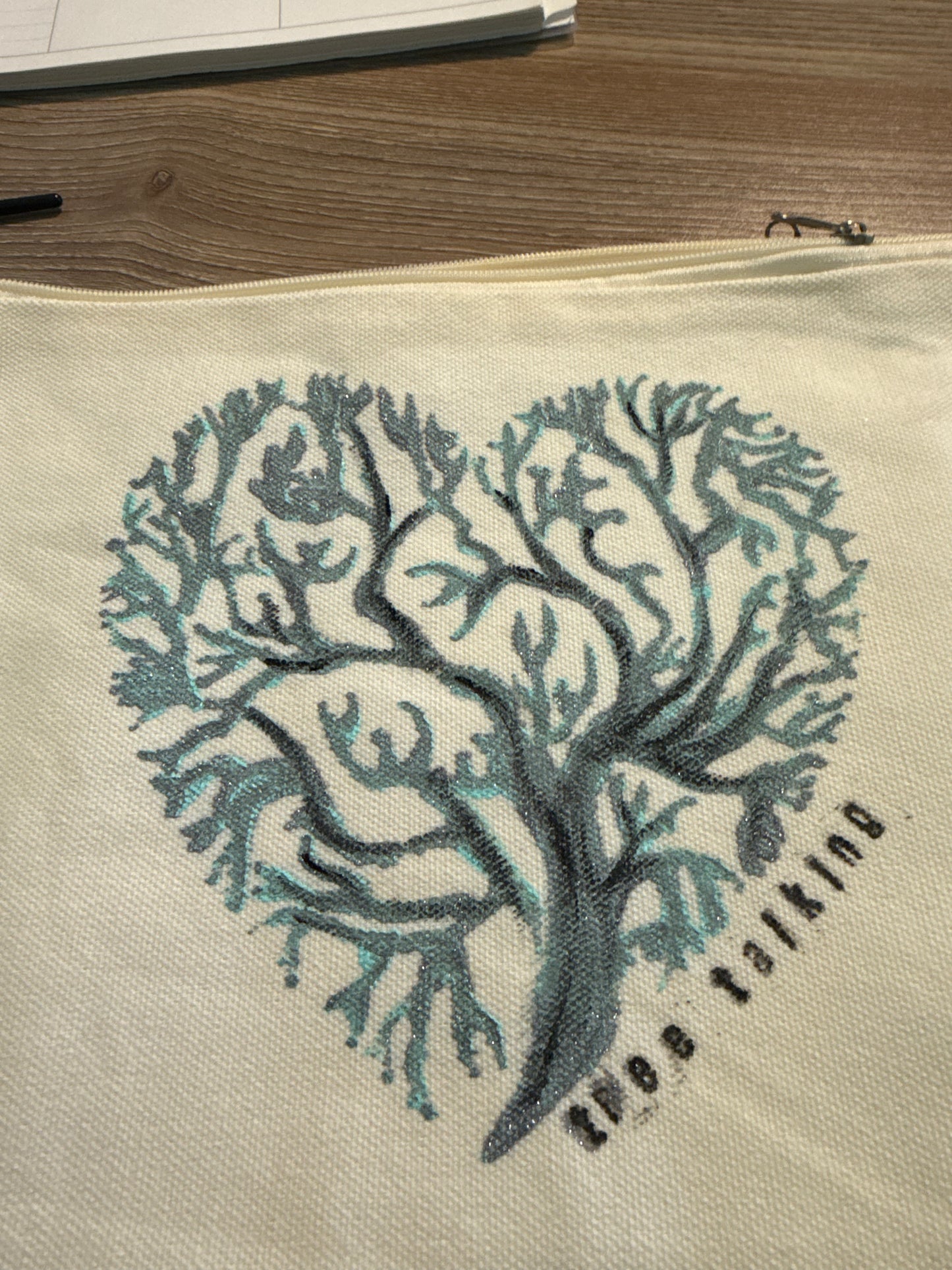 Zipper tote - painted